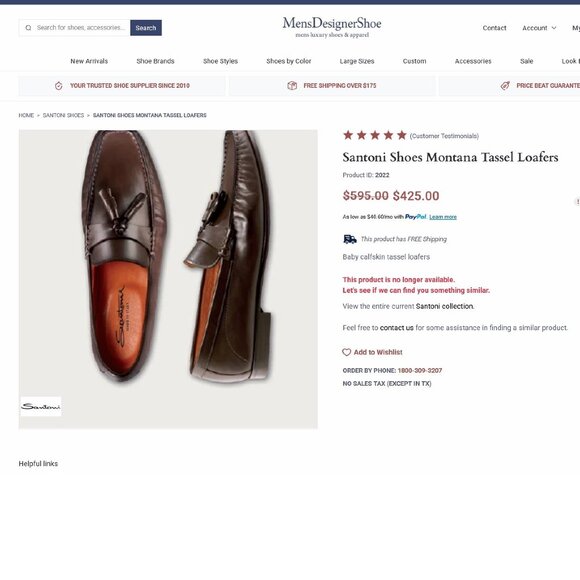 $595 Nordstrom SANTONI Montana Loafer 11 D Black * add $15 Cedar Trees main image 10